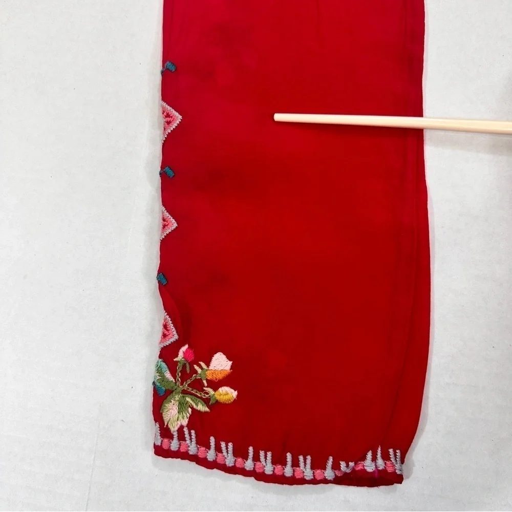 Johnny Was Vanessa Red Embroidered Top - Picture 6 of 15